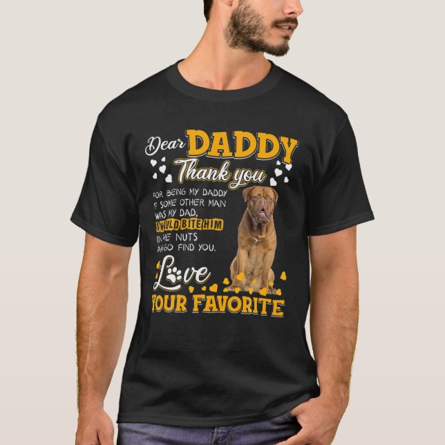 Camiseta Dogue De Burdeos Querido Papá Gracias Por Ser Mi (Anverso)