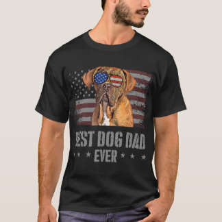 Camiseta Dogues de Burdeos Mejor Perro Papá Retro EEUU Ame