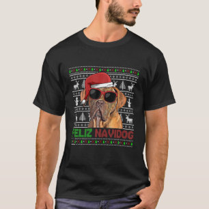 Camiseta Dogues De Burdeos Perro Feliz Navidog Gracioso Chr