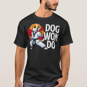 Camiseta Dogwondo Taekwondo Black Belt Martial Arts Dog Lov