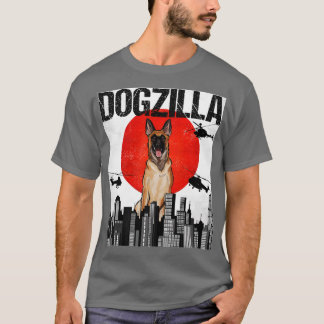 Camiseta Dogzilla belga Dogzilla japonesa divertida