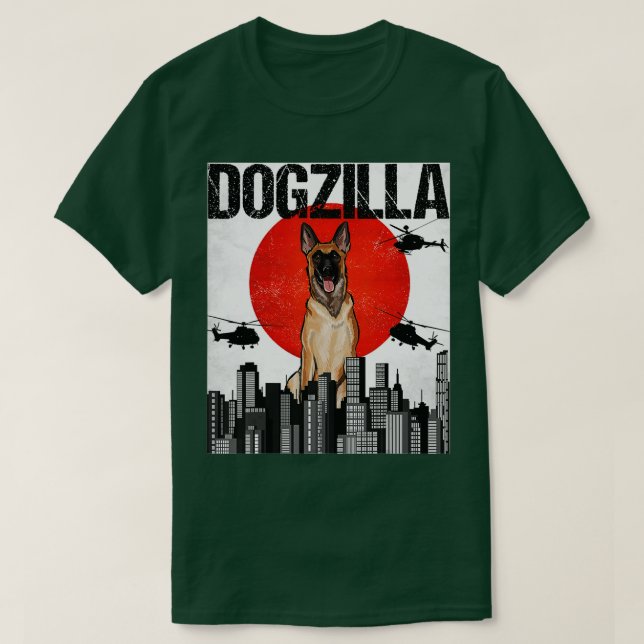 Camiseta Dogzilla belga Dogzilla japonesa divertida (Diseño del anverso)