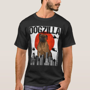 Camiseta Dogzilla Bullmastiff nipona divertida