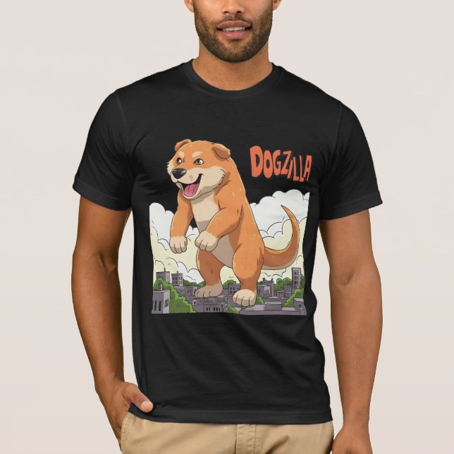 Camiseta Dogzilla Funny Dog Monster Art (Anverso)