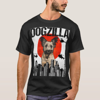 Camiseta Dogzilla Skye Terrier de Japón, una divertida cose