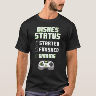 Camiseta Doing Dishes Status Gaming Funny Gamer Teen Boy Me