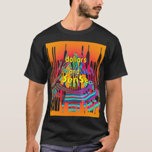 Camiseta Dólar Arcoíris$ Y $en$e Diversión Hombres Negro