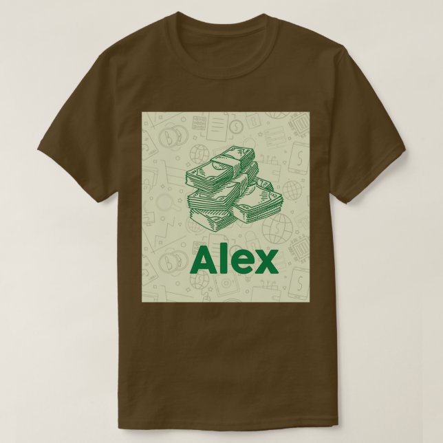 Camiseta Dólar de datos de nutrición de cajero bancario (Diseño del anverso)