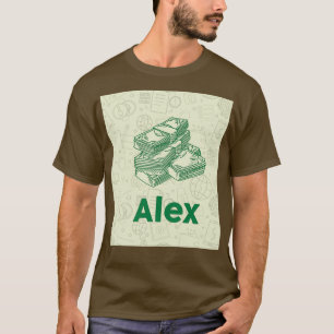 Camiseta Dólar de datos de nutrición de cajero bancario