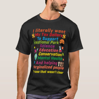 Camiseta Dólares fiscales para personas y planeta