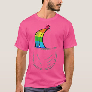 Camiseta Dolce Pocket LGBTQ Banana Graciosa Corta gráfica d