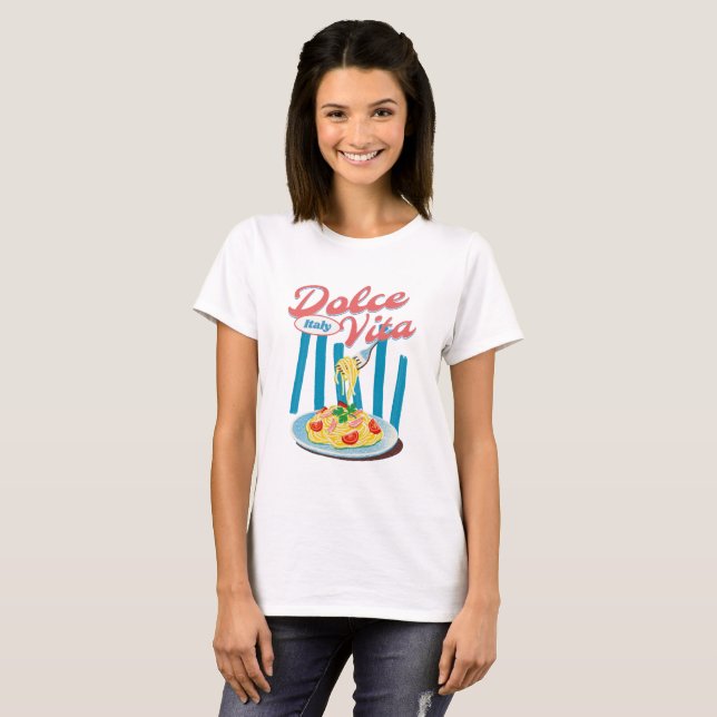 Camiseta Dolce Vita Italia Pasta (Anverso completo)