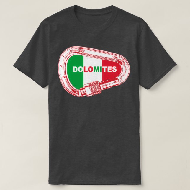 Camiseta Dolomitas Climbing Carabiner (Diseño del anverso)