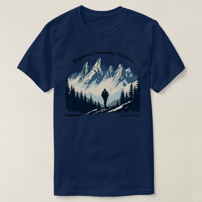 Camiseta Dolomitas excursionismo explorar el tesoro (Diseño del anverso)