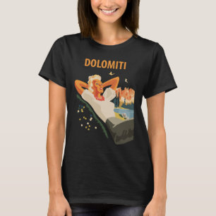 Camiseta Dolomiti Italia Chica Alpina Retro Viaje