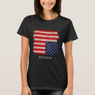 Camiseta Dolor al revés Patriótico Estadounidense 4 de juli