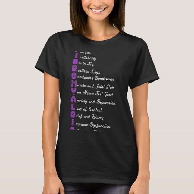 Camiseta Dolor Crónico Fibro Fibromiositis Grunge (Anverso)