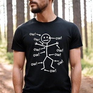 Camiseta Dolor de cuerpo diciendo Ow Ow Ow Ow divertido per