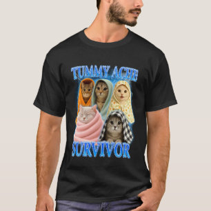 Camiseta Dolor de estómago SII Mi barriga duele meme de gat