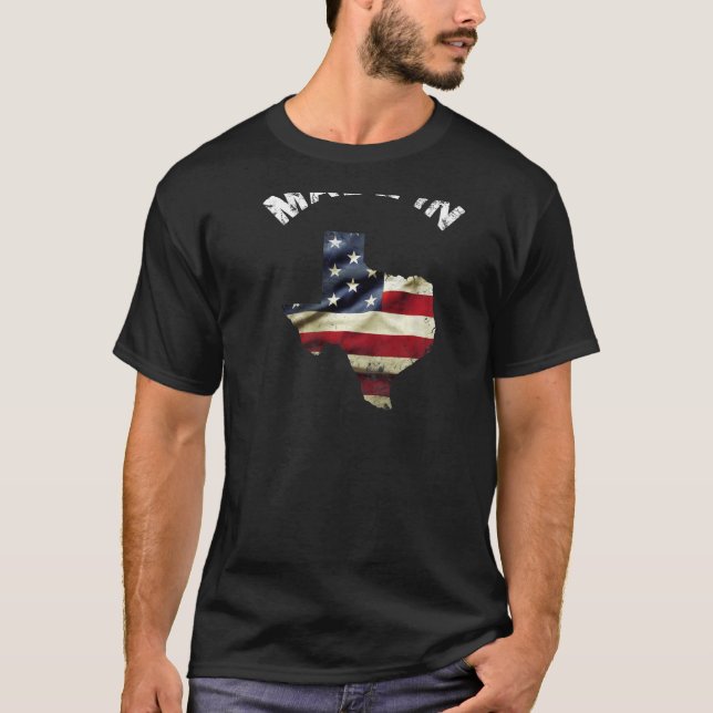 Camiseta Dolor hecho en Texas Bandera de Estados Unidos BAC (Anverso)