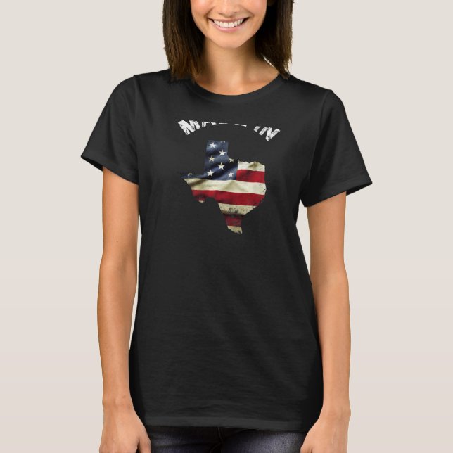 Camiseta Dolor hecho en Texas Bandera de Estados Unidos BAC (Anverso)