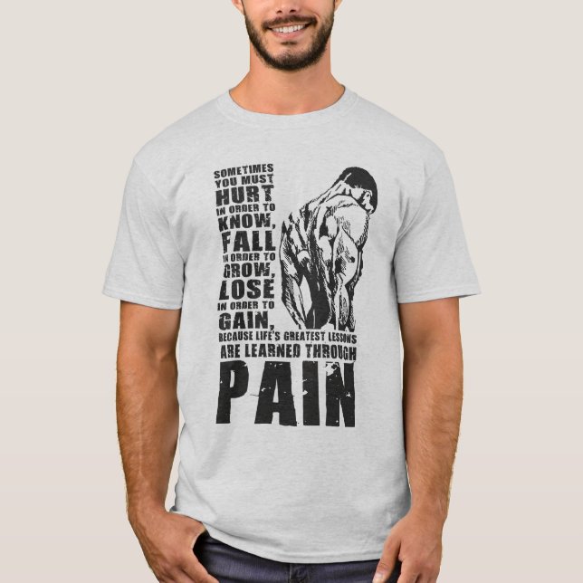 Camiseta Dolor - Lecciones más grandiosas - Motivación del  (Anverso)
