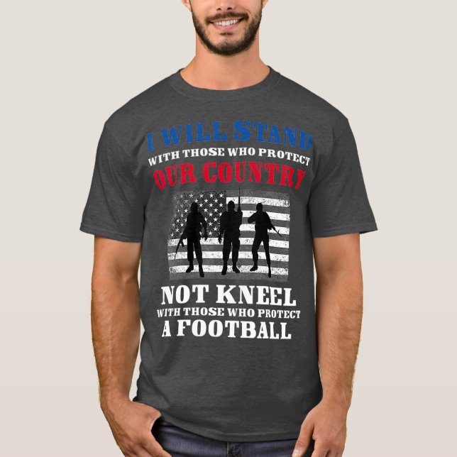 Camiseta Dolorido por no arrodillarme por Estados Unidos (Anverso)