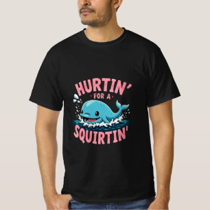 Camiseta Dolorido Por Una Ballena Azul Divertida Que Eyacul