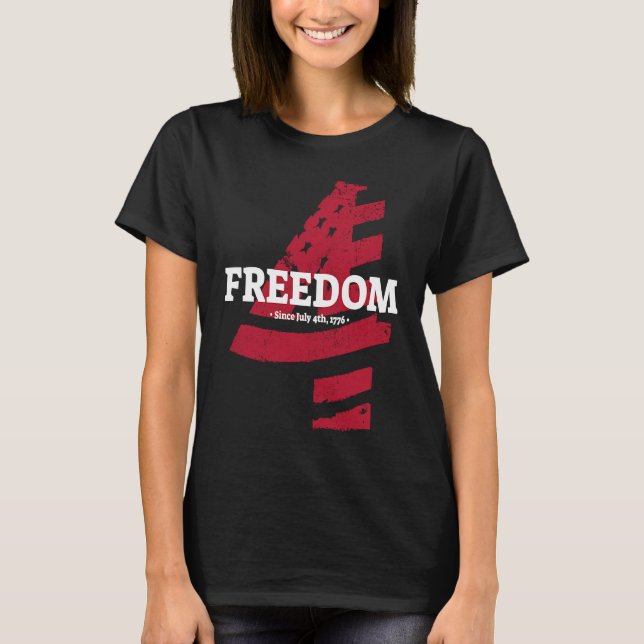 Camiseta Doloroso 4 de julio Patriotic Freedom USA American (Anverso)