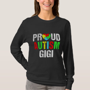 Camiseta Doloroso Autismo Orgulloso Gigi Familia Corazón Co