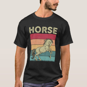 Camiseta Dolorosos caballos Lover Chicas Hors Retro Style