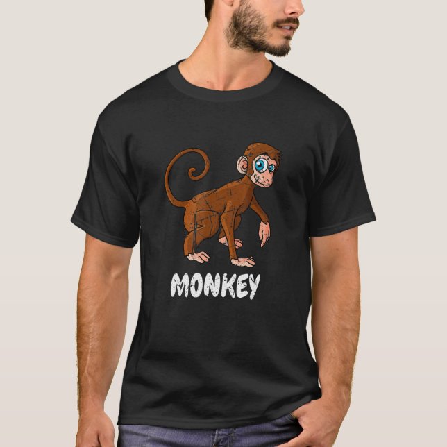 Camiseta Dolorosos Chicas de niños Monkey Animal Zookeepers (Anverso)