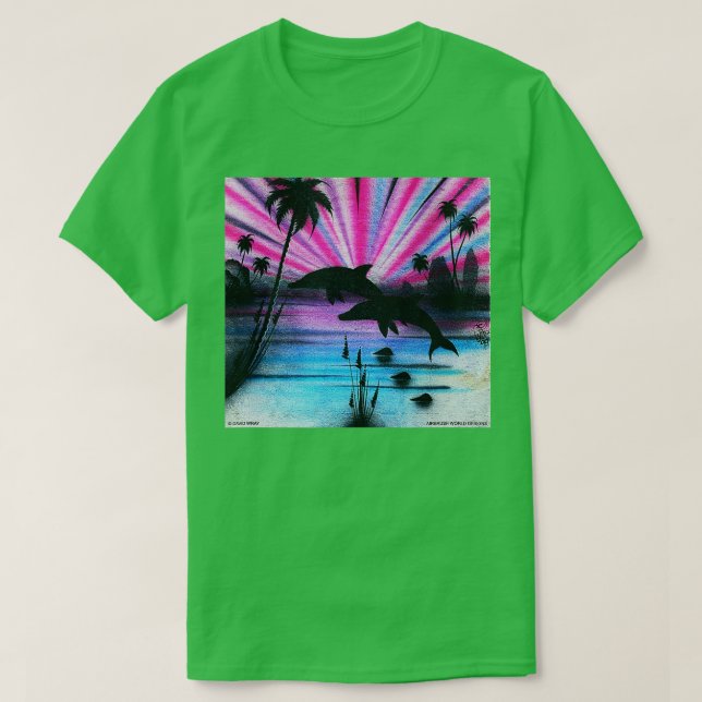 Camiseta Dolphin Aircel Painting Sea Creature Ocean Anima (Diseño del anverso)