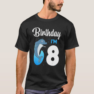 Camiseta Dolphin Birthday 8 años Niños Chicas Dolphi