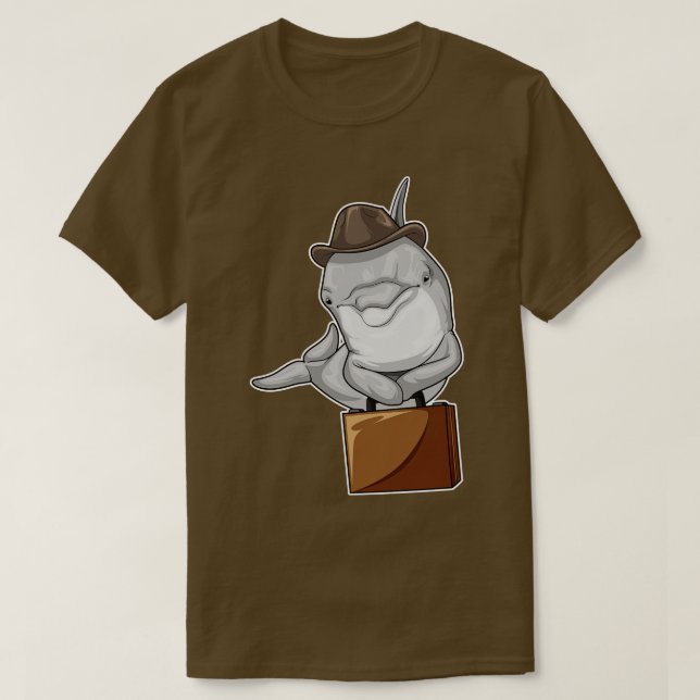 Camiseta Dolphin Businessman Breefcase (Diseño del anverso)