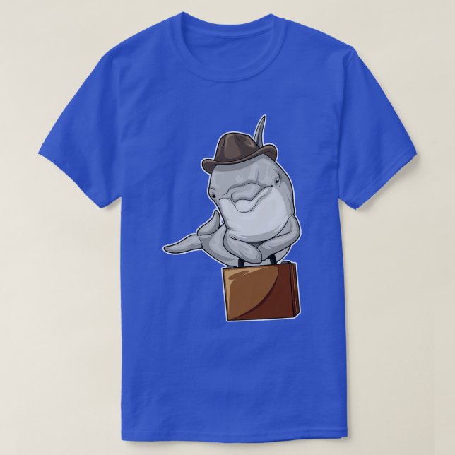 Camiseta Dolphin Businessman Breefcase (Diseño del anverso)