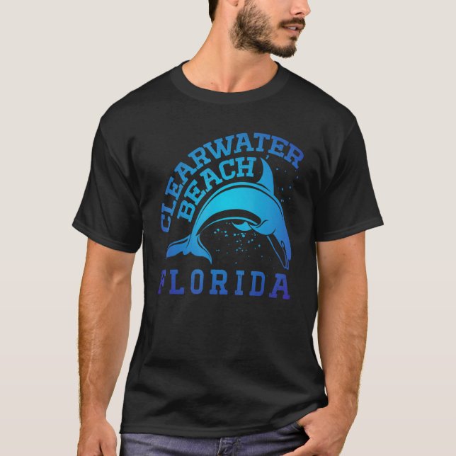 Camiseta Dolphin  CLEARWATER BEACH Vacation Vintage (Anverso)