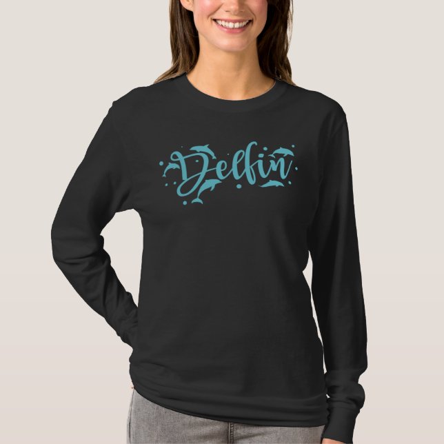 Camiseta Dolphin cute Marine Mammal in Water (Anverso)