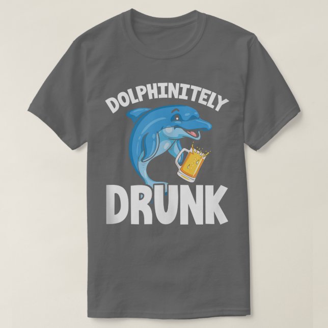 Camiseta Dolphin Funny DolphinDefinitivamente Borracho  (Diseño del anverso)