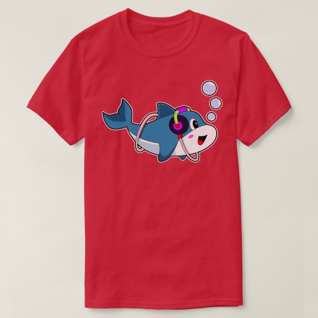 Camiseta Dolphin Headphone Music (Diseño del anverso)