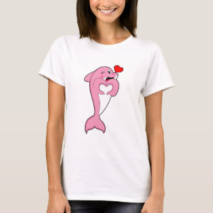 Camiseta Dolphin Love Heart
