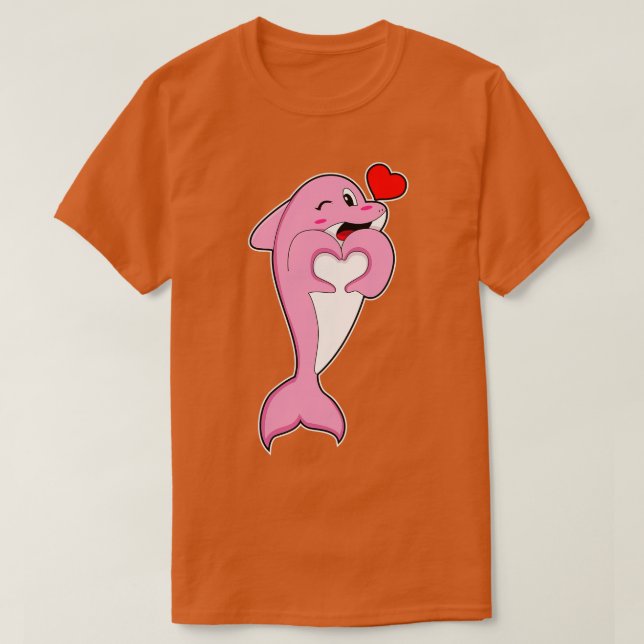 Camiseta Dolphin Love Heart (Diseño del anverso)
