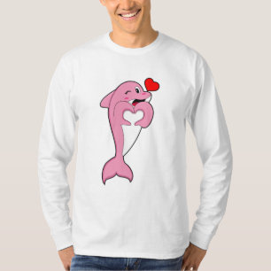Camiseta Dolphin Love Heart
