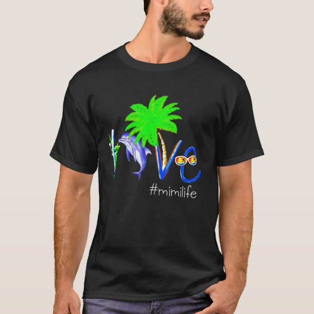 Camiseta Dolphin Mimilife  Coconut Dolphin And Beach Campin (Anverso)