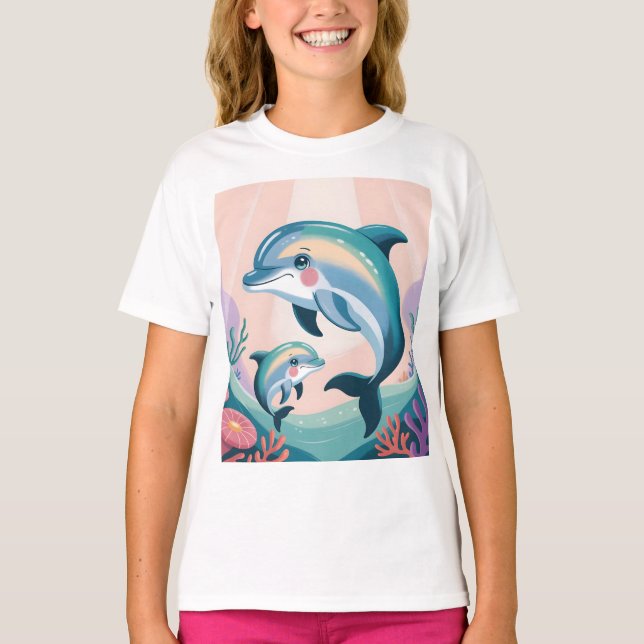 Camiseta Dolphin Mom and Baby (Anverso)