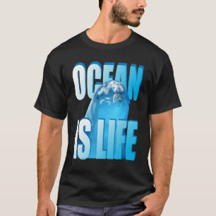 Camiseta Dolphin Ocean Sea Shield Ocean Is Life