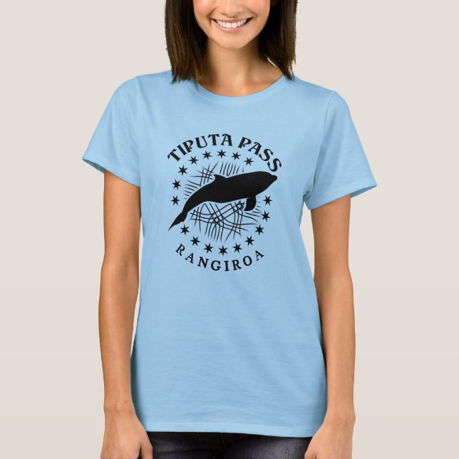 Camiseta Dolphin Scuba Buceo Laguna Rangiroa - Paso Tiputa (Anverso)