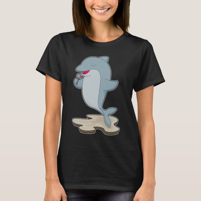 Camiseta Dolphin Singer Microphone Music (Anverso)