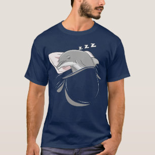 Camiseta Dolphin Sleeping Animal Nap Napping Slumber