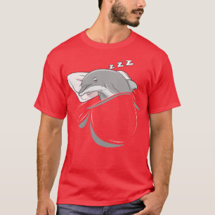 Camiseta Dolphin Sleeping Animal Nap Napping Slumber